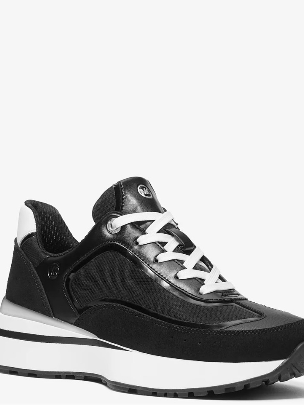 Michael Kors Ari Black and White Size 8 Women’s Platform Sneaker